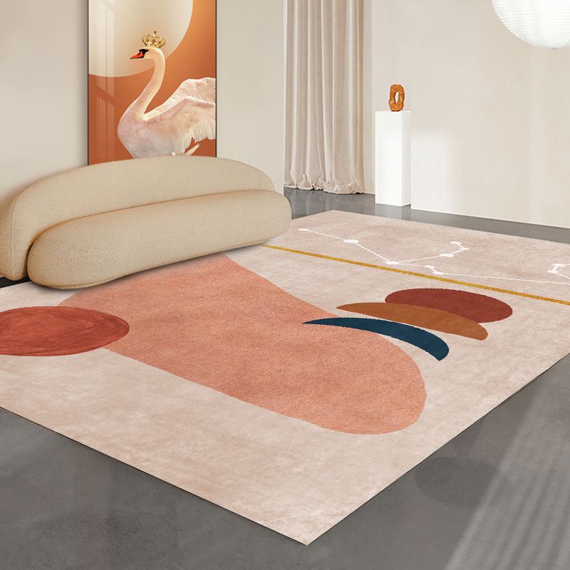 Leisure Carpet Funky Contrast Panel Area Rug Polyester Living Room Carpet with Non-Slip Backing
