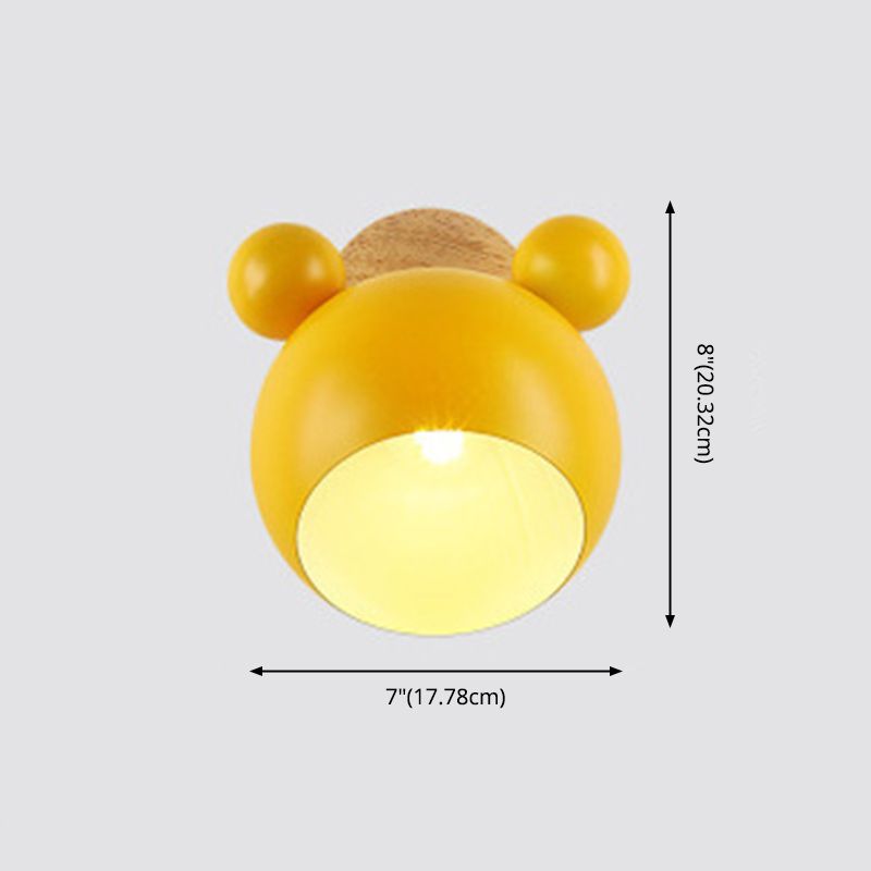 Bedroom Wall Sconce Lighting Minimalist Sconce Light Fixture with Cartoon Metal Shade