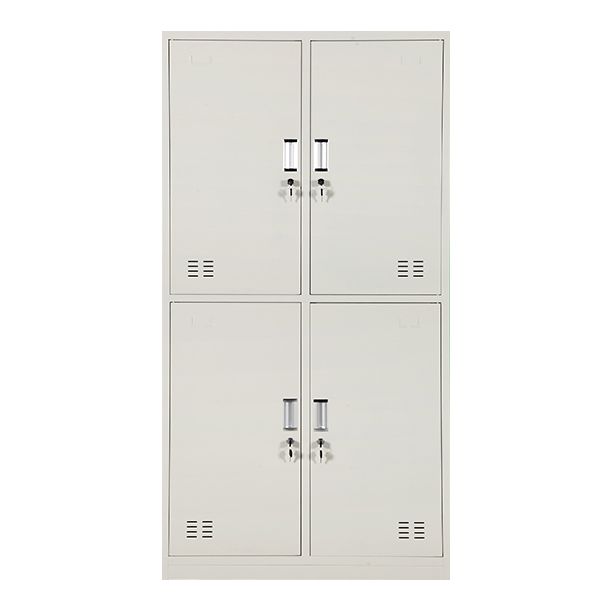Gray Hinged Wardrobe Closet Contemporary Steel Wardrobe Cabinet