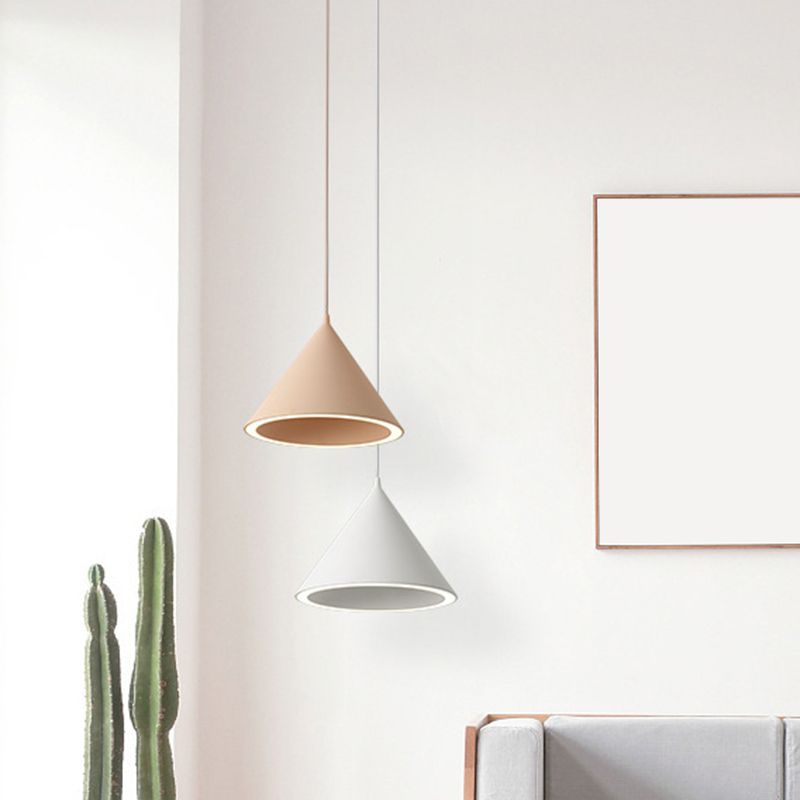 Makaroon -Mini -Anhänger -Leuchten -Leuchten -Aluminiumkegelform -Pendellampe zum Dinging -Tisch