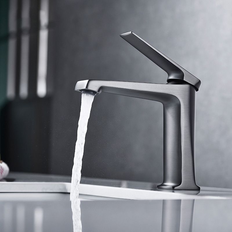 Contemporary Vessel Faucet Copper Lever Handles Low Arc Vessel Faucet