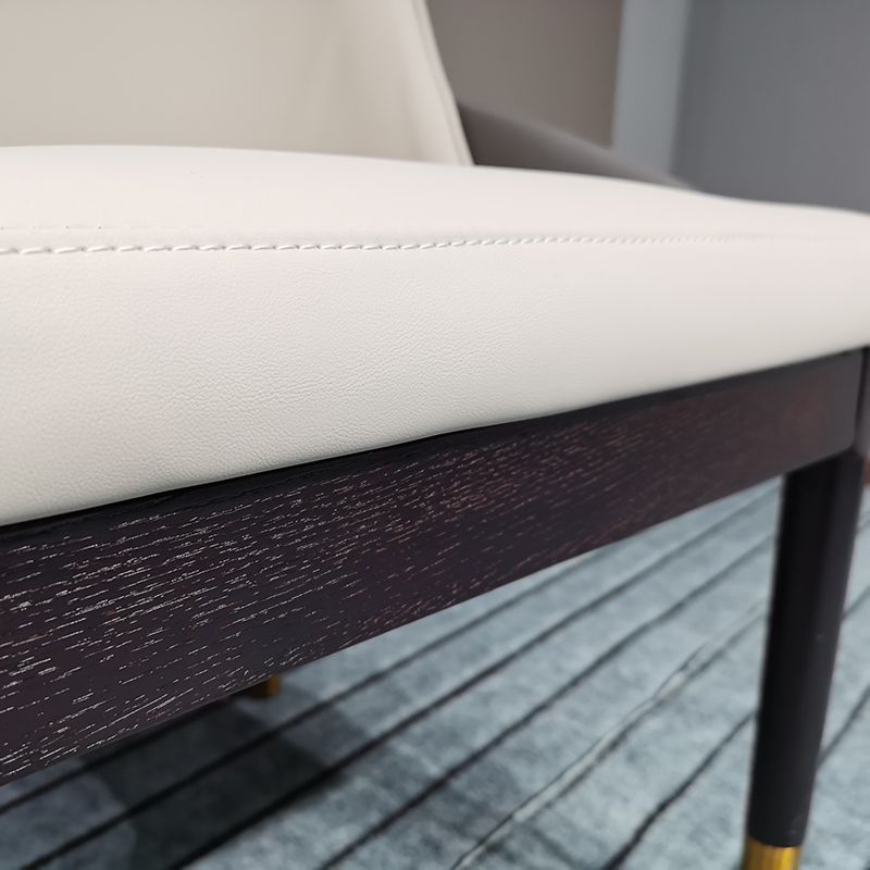 Glam Kitchen Dining Chairs Upholstered Side Chairs with Wood Leg