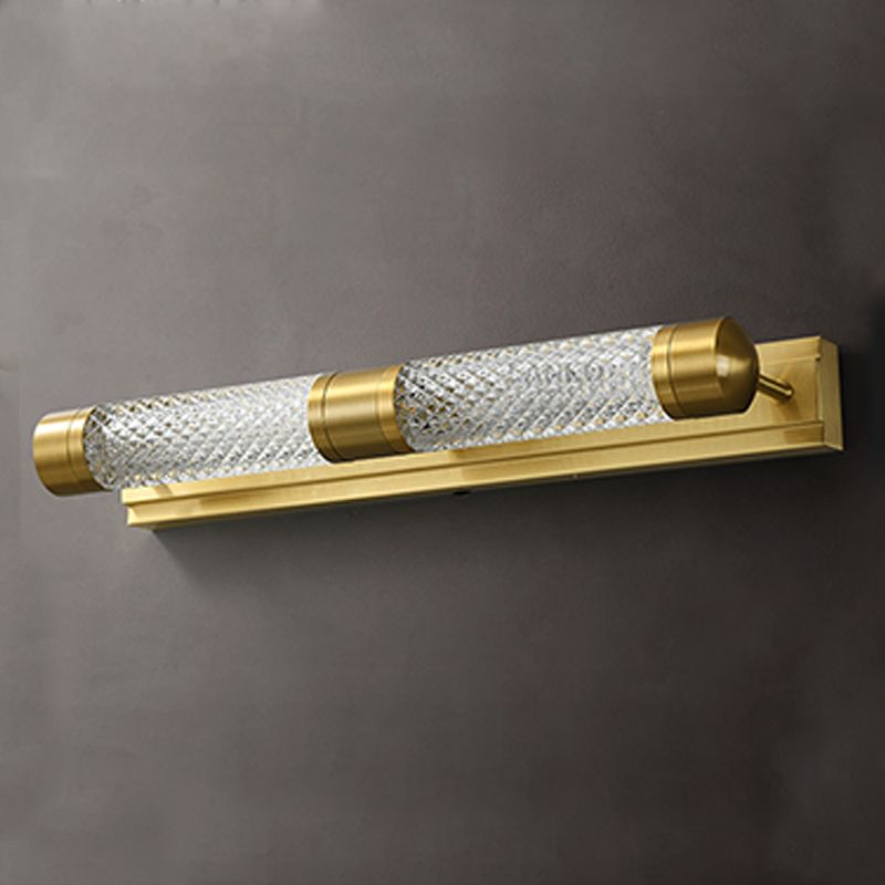 Luce murale a specchio lineare in metallo moderno lampada a parete multipla in ottone