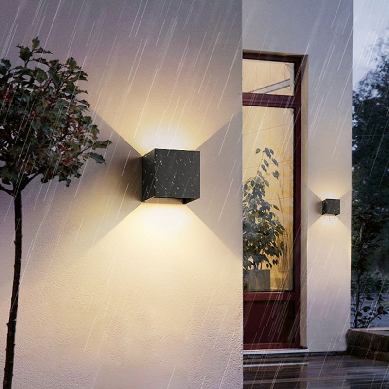 Geometrische Schattenwandbeleuchtung moderner einfacher einzigartiger Stil Metal 1 Licht Leuchte Licht in Schwarz