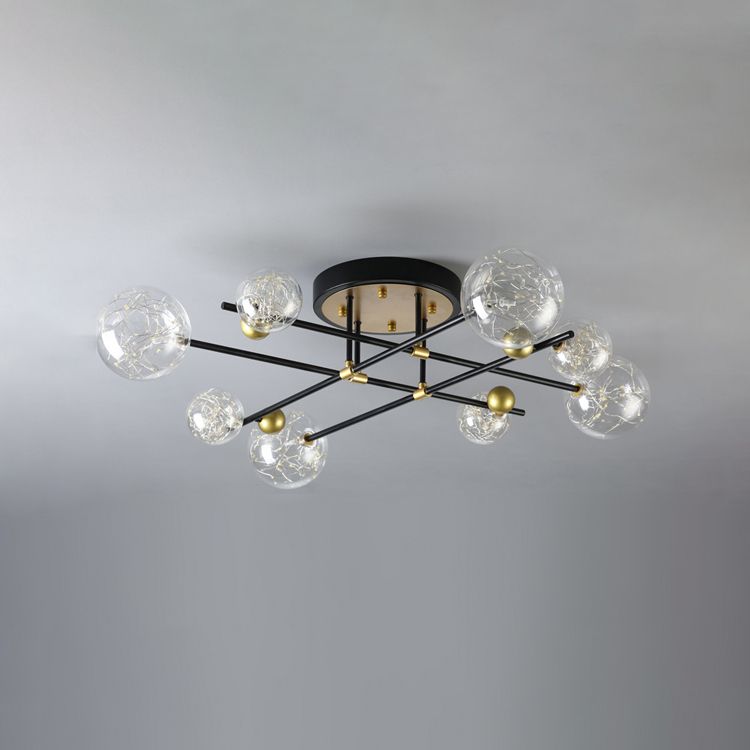 Plafonnier multi-têtes de style contemporain pour salon