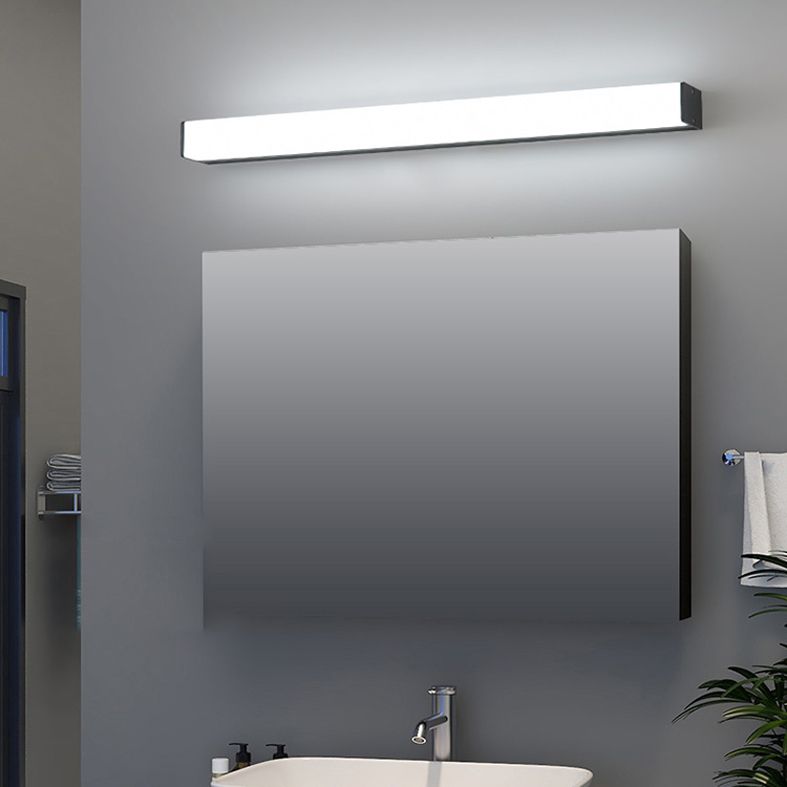 Modern Minimalist Style Rectangle Wall Mounted Vanity Lights 1 Light Vanity Lighting Ideas with Aluminum Alloy Shade