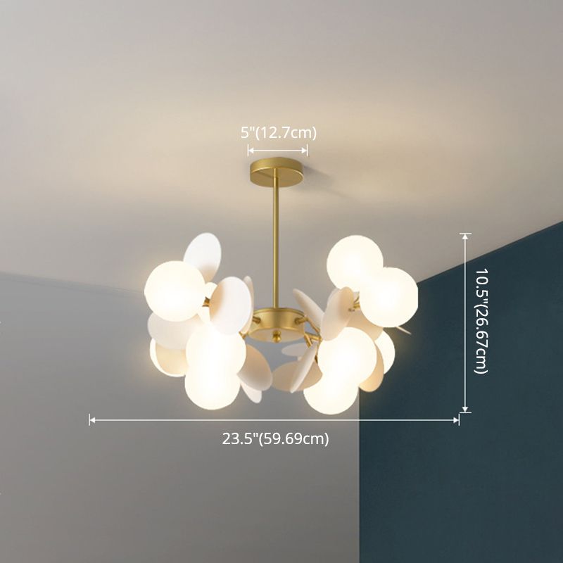 Balloon suspension des luminaires suspendus Cartoon Métallique Drop Pendant avec une teinte en verre pour la chambre