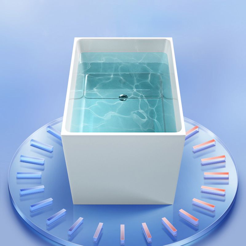 Modern Corner White Bathtub Acrylic Back to Wall with Drain Bath Tub