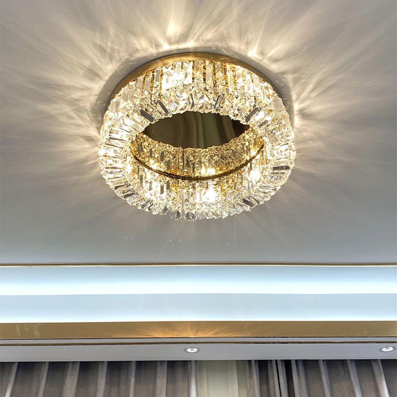 Ringvormige kristallen plafondlamp Moderne stijl inbouwlamp voor woonkamer