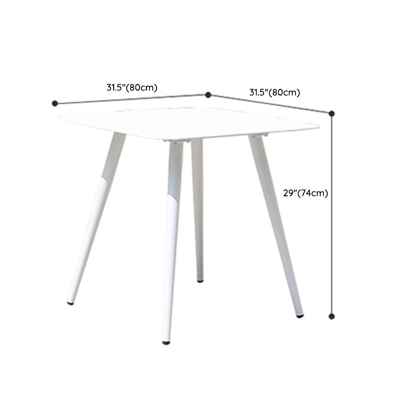 1/3/5/7 Pieces Dining Table Set White Metal Patio Dining Table Set