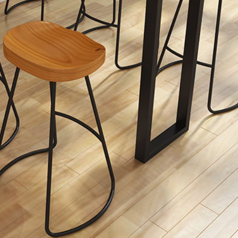 Modern 1/2/4/5/7/9 Pieces Counter Set Rectangle Wood and Metal Bar Table Set