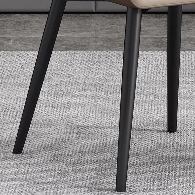 Modern Style Dining Chair Arm Dining Chair with Metal Legs for Kitchen
