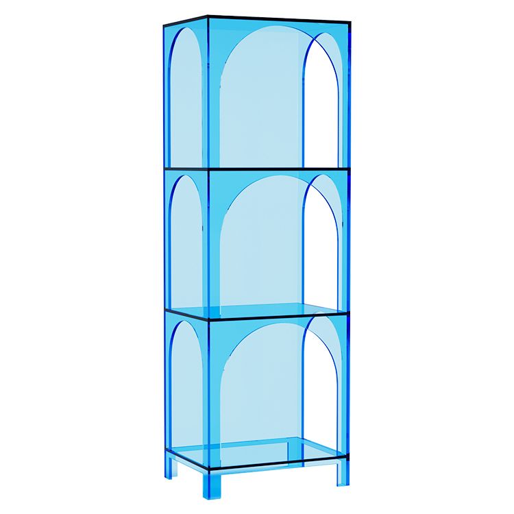 Closed Back Standard Bookshelf Acrylic Bookcase with Shelves for Study Room