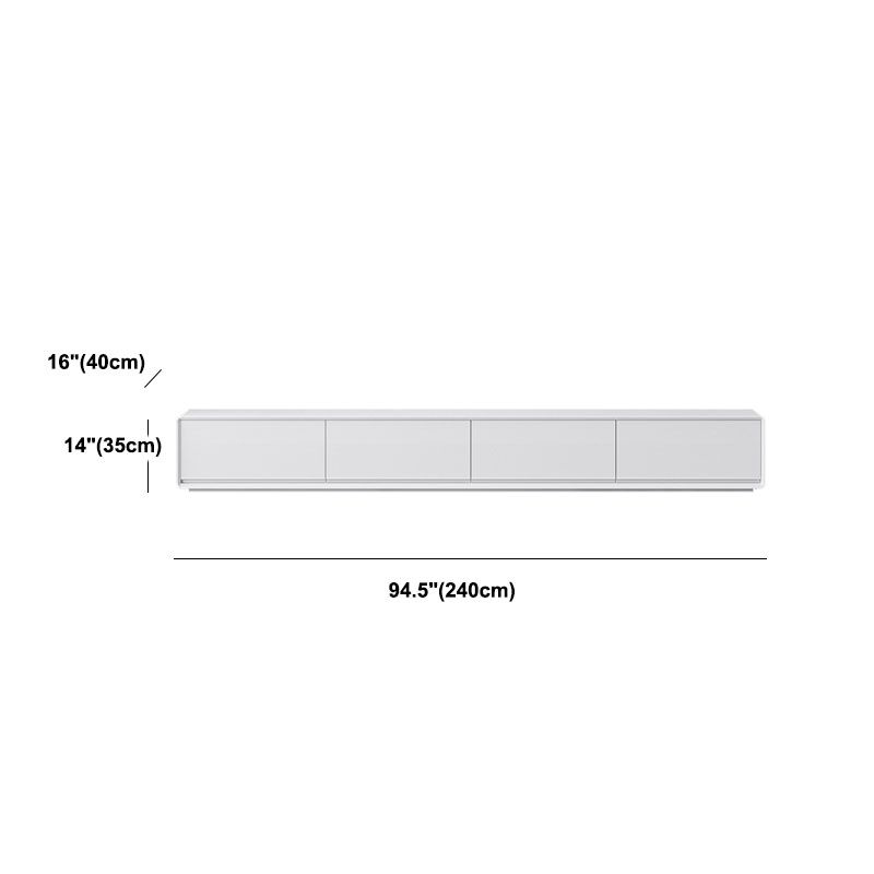 White TV Cabinet Simple Modern Combination Living Room Household Floor TV Cabinet