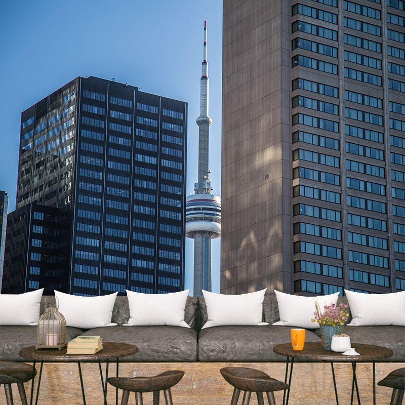 Modern Fashion City Building Murals Personalized Wall Decor for Meeting Room