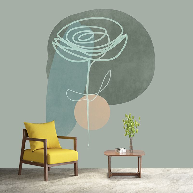 Plant Illustration Wall Mural Wallpaper Environment Friendly Sitting Room Wall Mural