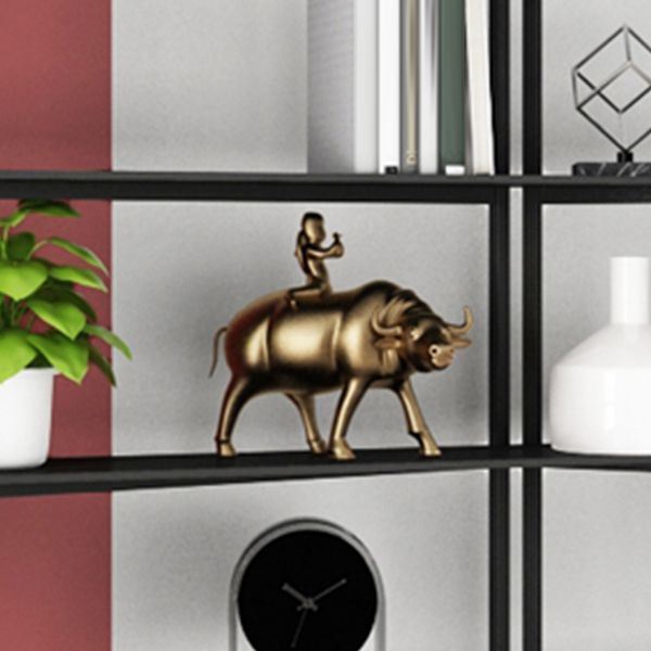 Industrial Style Bookshelf 5-Shelf Open Bookcase for Home Office