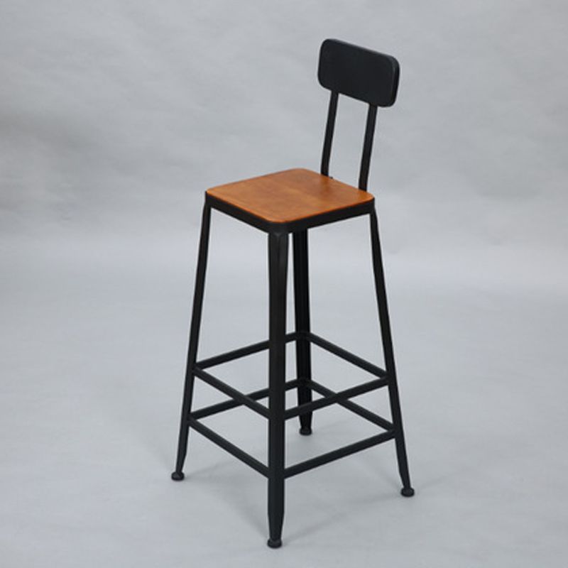 Low Back Dining Stools Contemporary Bar Stools with Metal Base