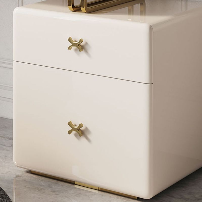 Glam Makeup Vanity Desk Table Slate Top Dressing Table with Drawer