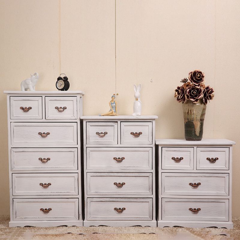 Coastal Storage Chest Dresser Solid Wood Storage Chest with 4/5/6 Drawers