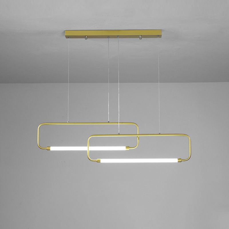 Sala da pranzo geometrica Luce sospesa a led Luce al soffitto dell'isola minimalista
