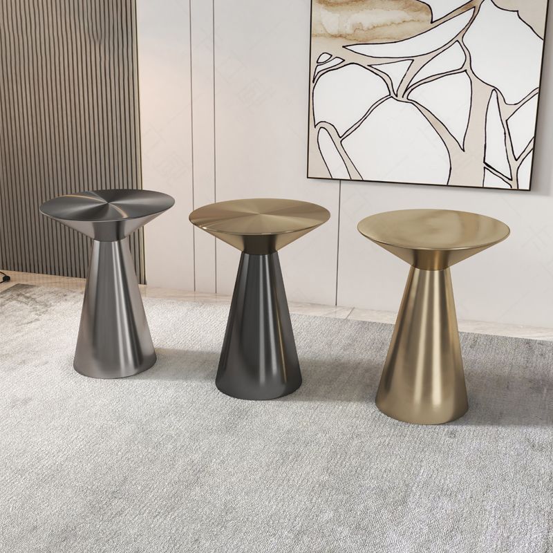 Metal Side End Table Minimalist Pedestal Side End Table for Living Room