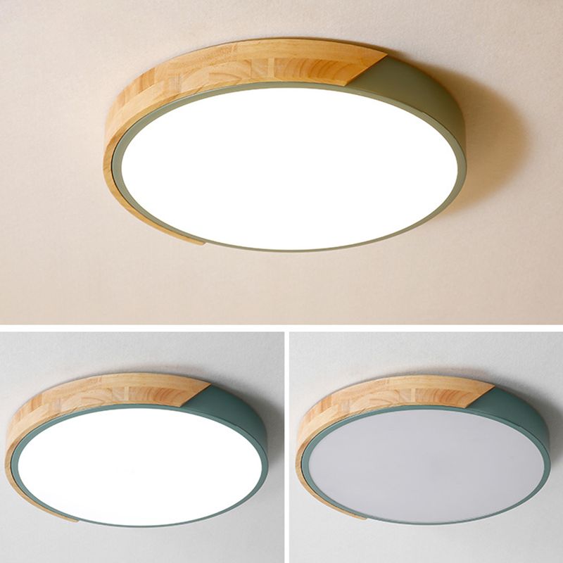 Ultra-dunne Ronde Led Flush Mount Plafond Licht Modern Minimalistische Macaron Stijl Gangpad Slaapkamer Studie Oogbescherming Lampen