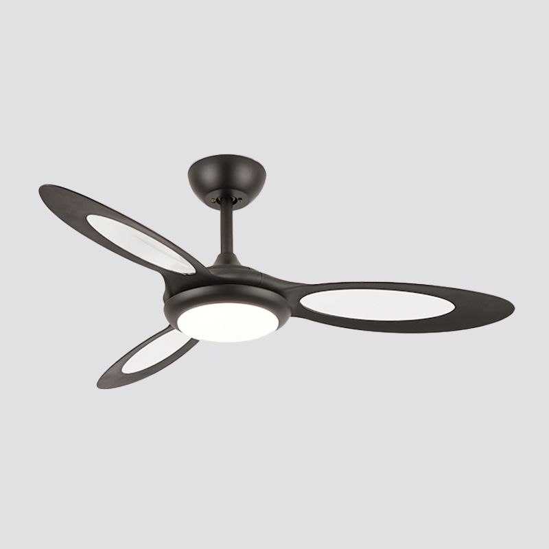 3 Blades LED Anhänger Leuchte Leuchte Traditionelle Esszimmer Halbmontage Beleuchtung mit Kreis Acrylschatten