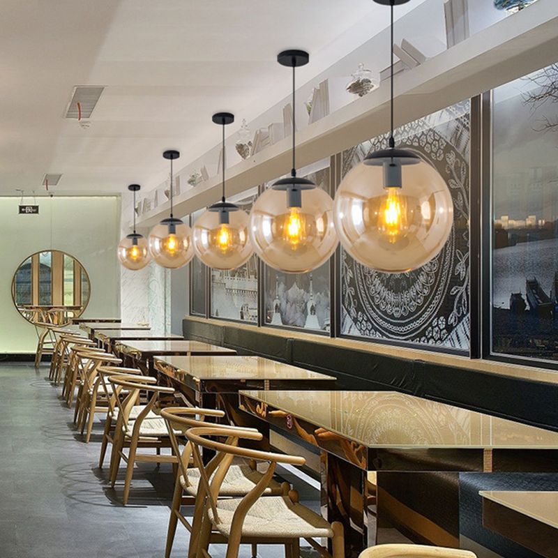 Kit d'éclairage à pendentif rond en verre