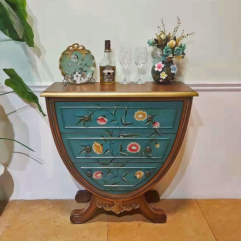 American Traditional Dresser Solid Wood Storage Chest with 3 Drawers