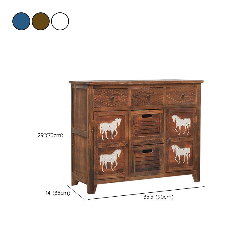 Nautical Bedroom Storage Chest Solid Wood Chest with Drawers