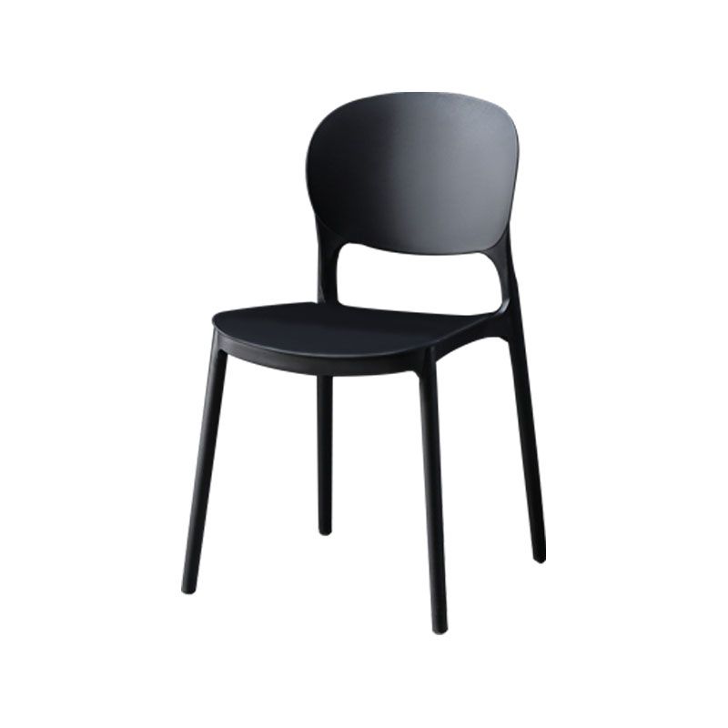 Silla de comedor plástica escandinava con parte posterior abierta y acabado mate de la silla lateral de la sala de conferencias