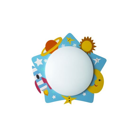 Acryl-Kreis-LED-Deckenleuchte mit Cartoon-Muster, Kinder-Deckenleuchte für Pflegezimmer