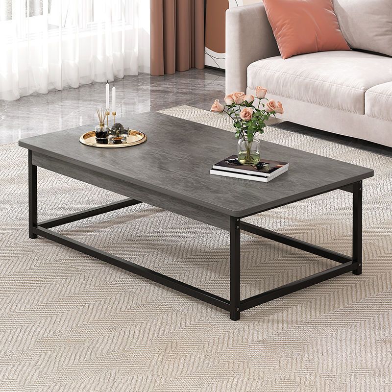 16.54" Tall Contemporary Style Coffee Cocktail Table Metal Frame Coffee Table