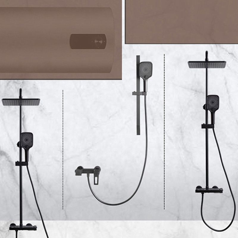 Wall Mounted Shower Metal Shower Faucet Arm Shower System with Slide Bar