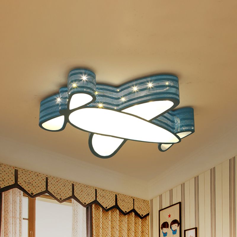 Plafonnier d'avion à hélice pour chambre d'enfants, luminaire de plafond en métal de Style dessin animé