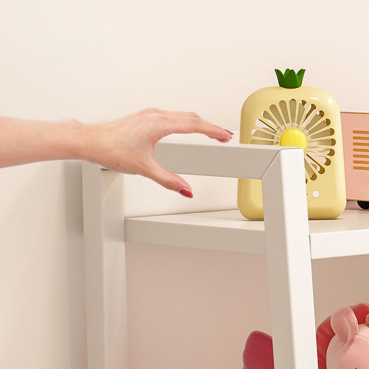 11.8"W Metal Ladder Shelf Bookcase Modern Vertical Open Back Book Shelf