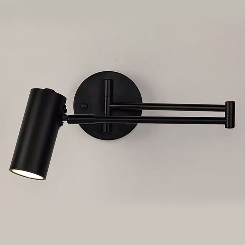1 Light Cylinder Wall Mounted Lamp Contemporary Metal Wall Lighting Ideas
