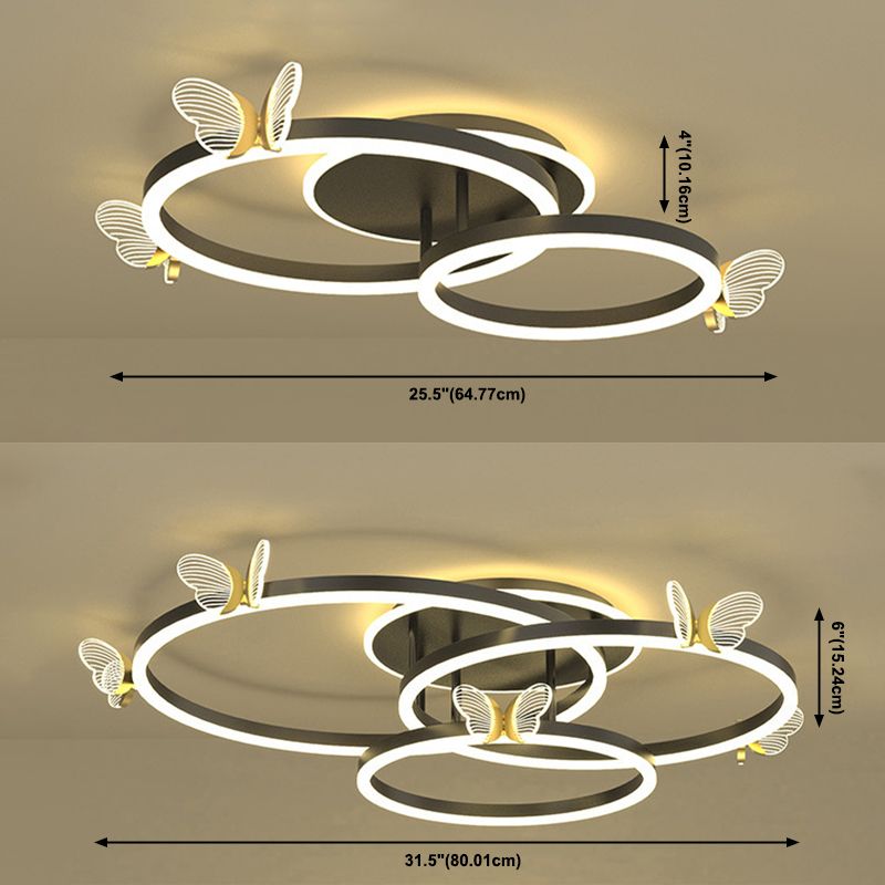 Multi Lights Acryl Deckenmontage Moderne Ring Bündige Fassung Led Licht
