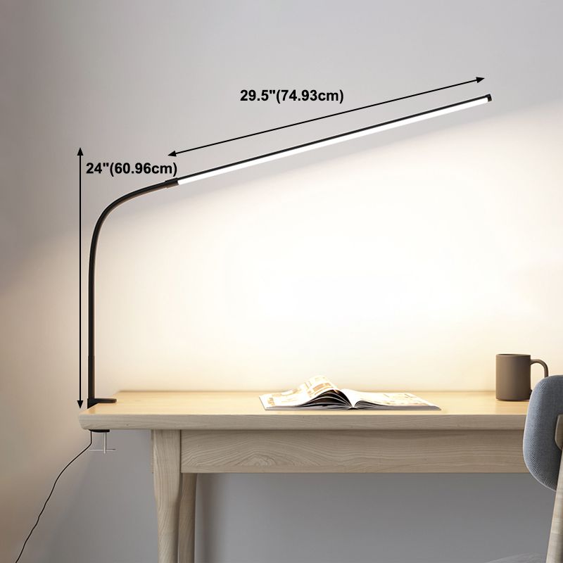1 Leichte lineare Tischbeleuchtung moderner Metalltischlicht für Schlafzimmer