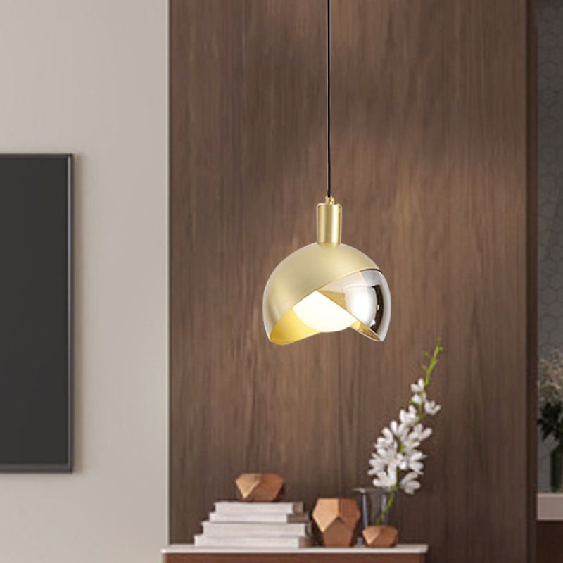 Globe -LED -Einzelheizenlicht im modernen kreativen Stil Schmiedeeisen -Hanglampe mit Glasschatten