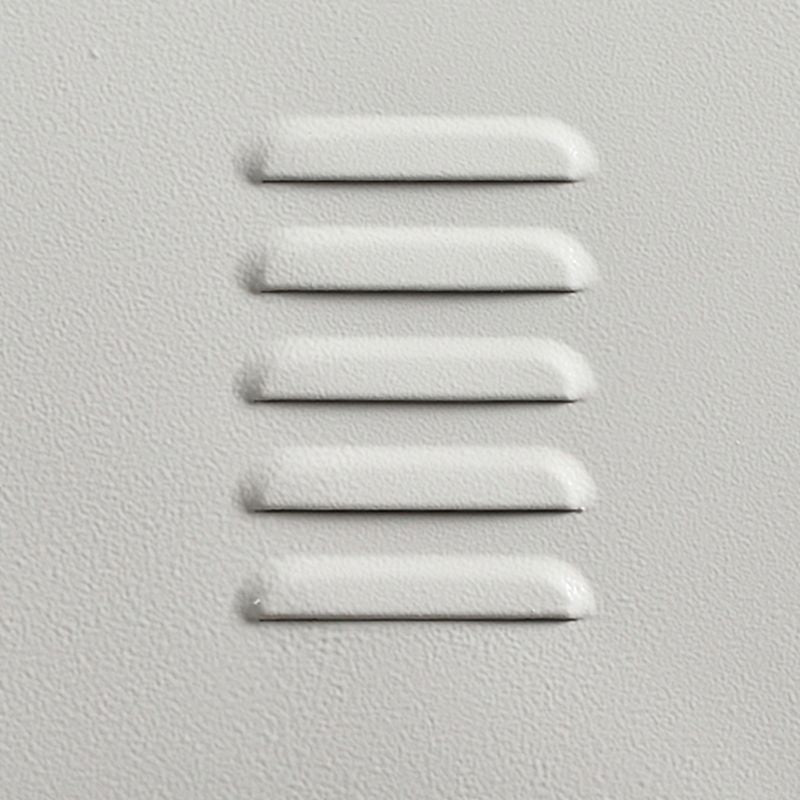 White Steel Cabinet with Hinged Doors Modern Storage Cabinet