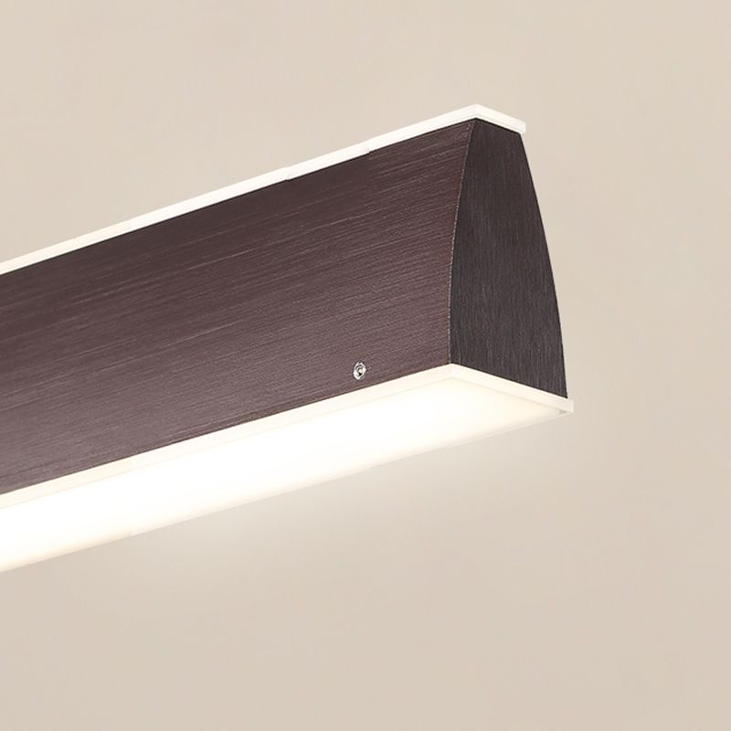 Rechteck Island Leuchte Einfache LED -Restaurant Hängende Lampe mit Acrylschatten