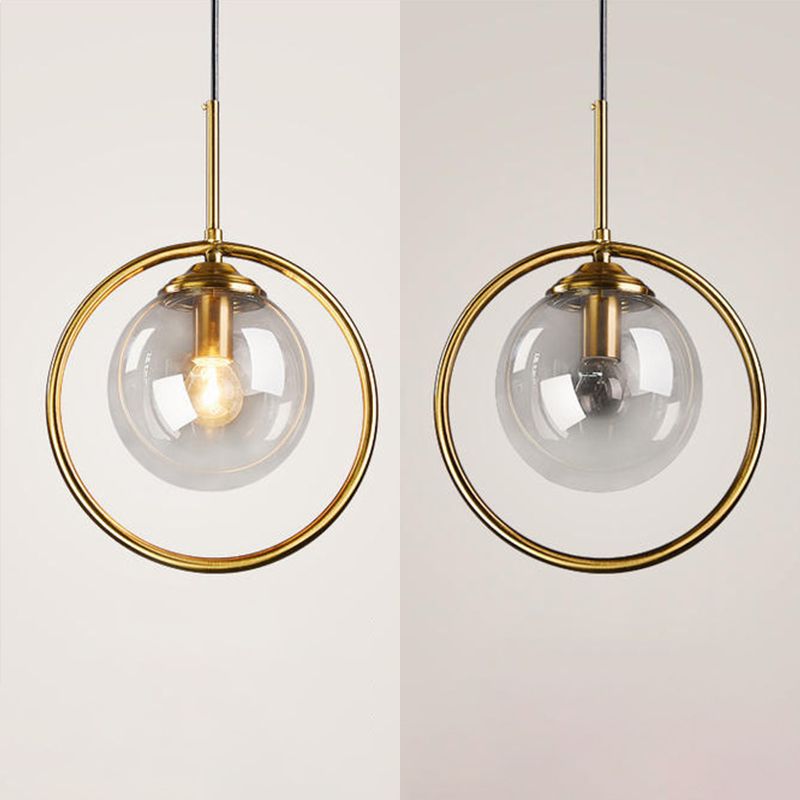Globe Bedroom Hanging Pendant Light Glass Simplicity Style Pendant Light Fixture