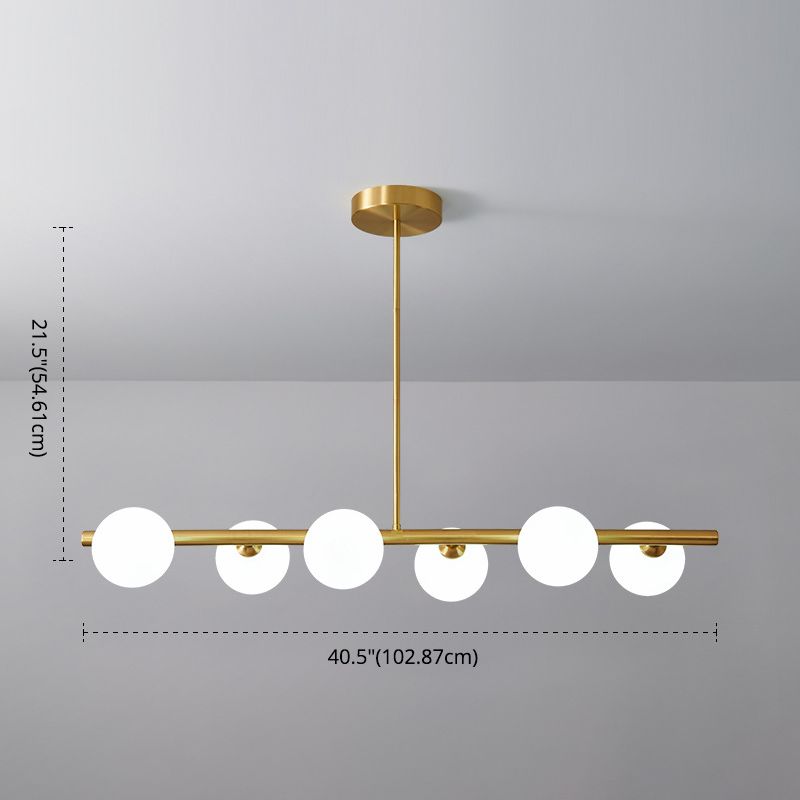 Sphere Island Pendant Lights Modern Glass Chandelier Lighting Fixtures for Restaurant