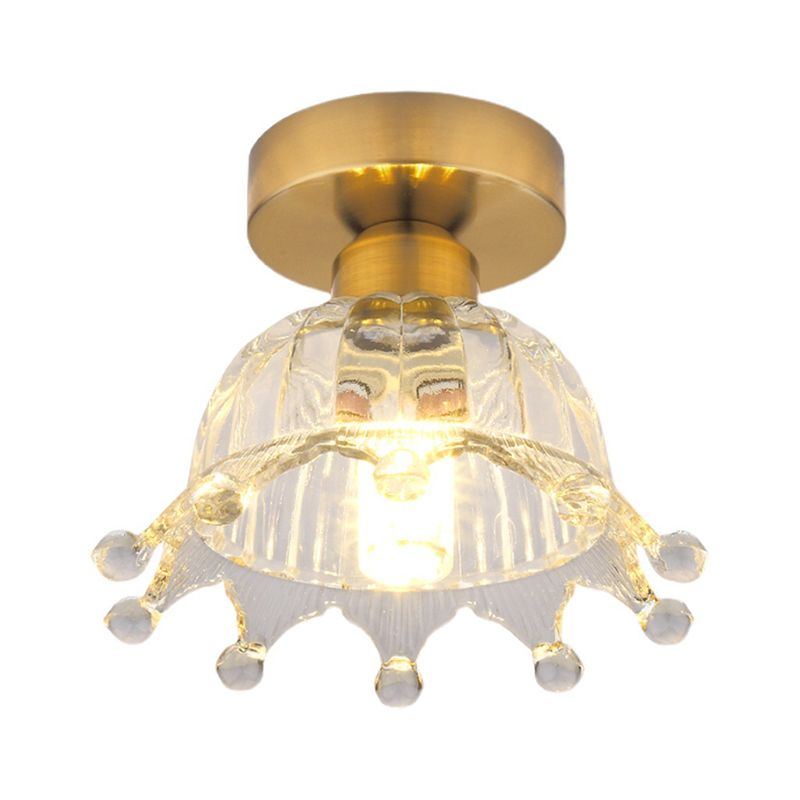 Modern Ceiling Lamp Creative Flush Mount Light Fixture with Glass Shade for Corridor