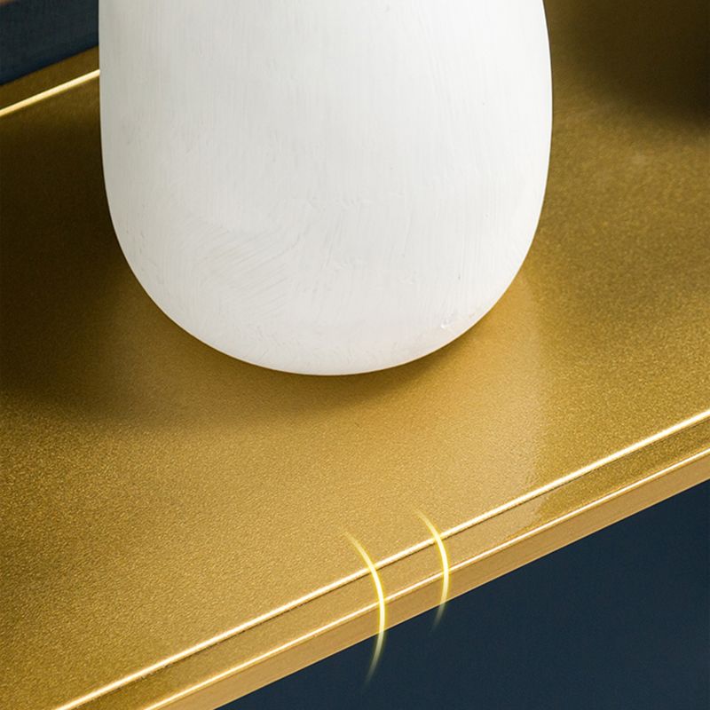 Floating Gold Metal Bookshelf Glam Wall Mounted Shelf Bookcase