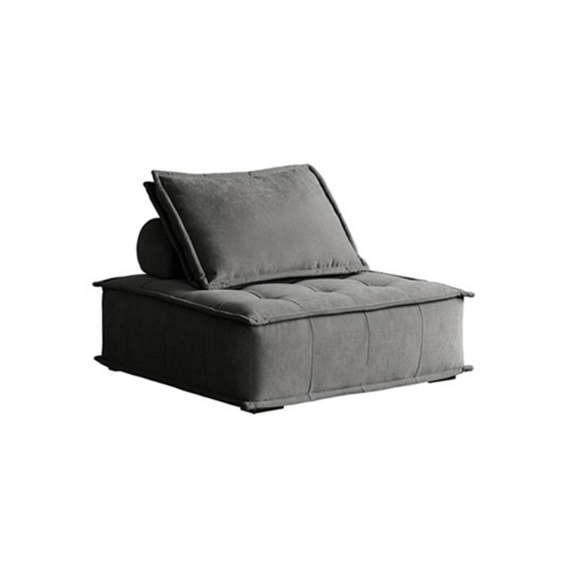 Modern Style Lamb/emery Cloth Sofa with No Armrest and No Cushion Back