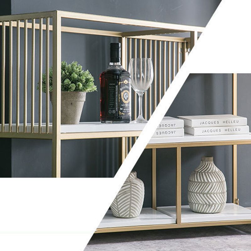 Glam Shelf Bookcase Metal Open Back Bookshelf for Home Office