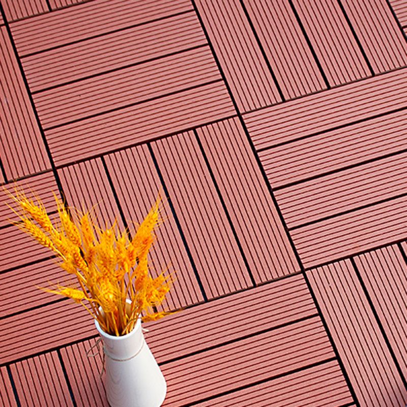 12" X 12" 4-Slat Square Deck/Patio Flooring Tiles Snapping Installation Floor Board Tiles